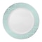 Smarty Had A Party 7.5" White with Turquoise Blue and Silver Mosaic Rim Round Plastic Salad Plates (120 Plates), 120PK 897TBS-CASE - alternate 2